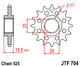 ketjuratas etu ( JT 704 ) 16z