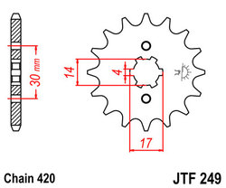 ketjuratas etu ( JT 249 ) 15z