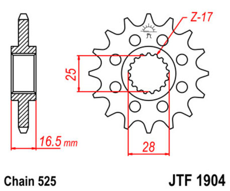 ketjuratas etu ( JT 1904 ) 16z