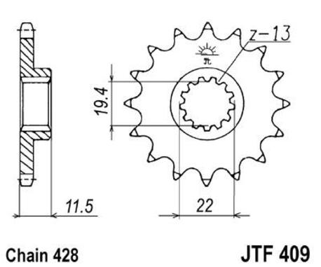 ketjuratas etu ( JT 409 ) 16z