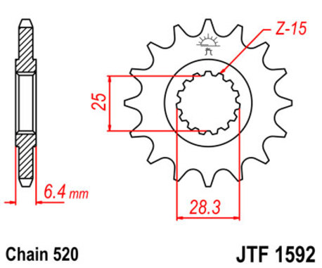 ketjuratas etu ( JT 1592 ) 15z