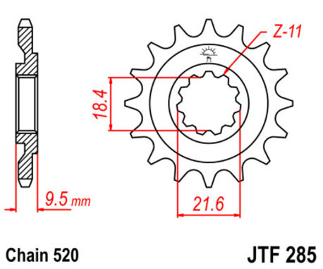 ketjuratas etu ( JT 285 ) 14z